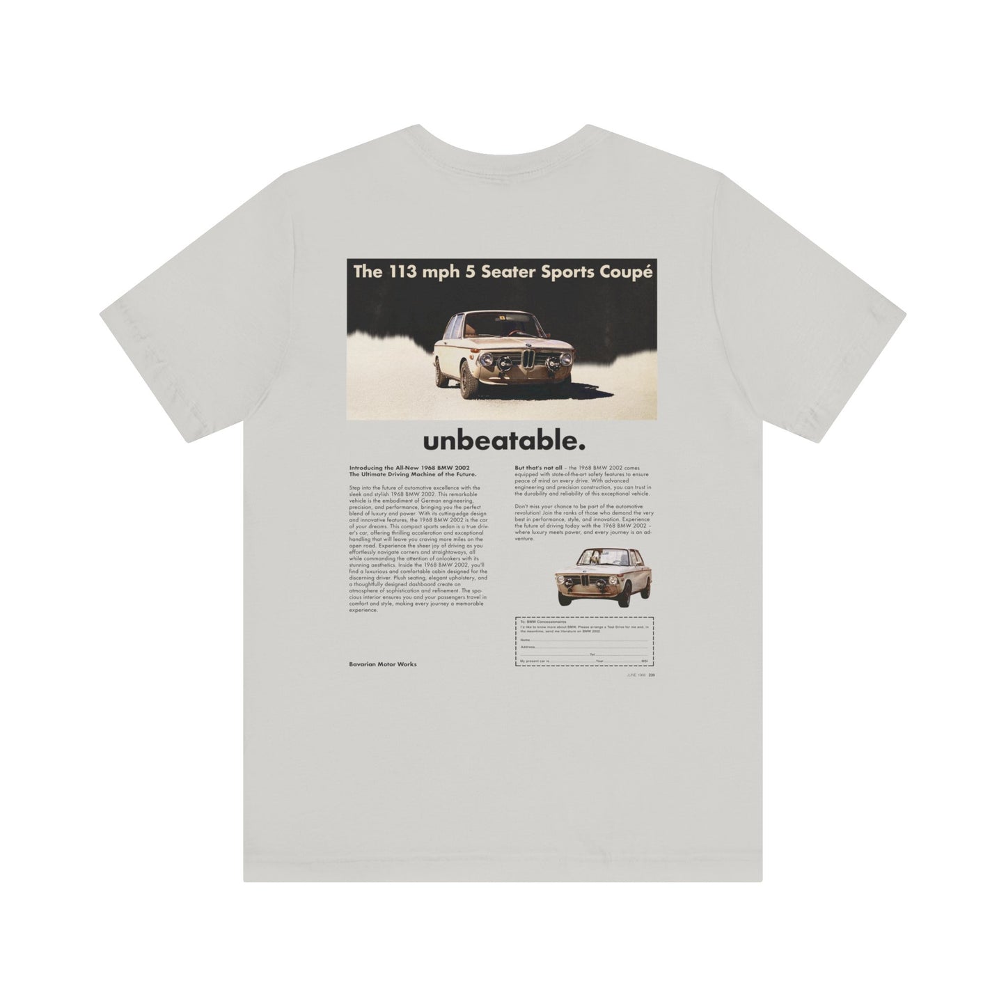 1971 BMW 2002 Vintage Unisex Tee