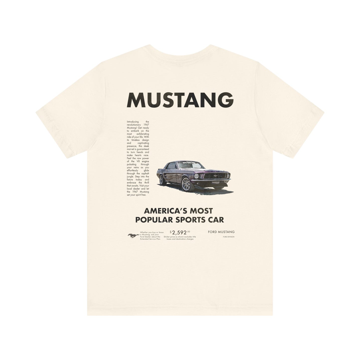 1967 Ford Mustang Vintage Unisex Tee